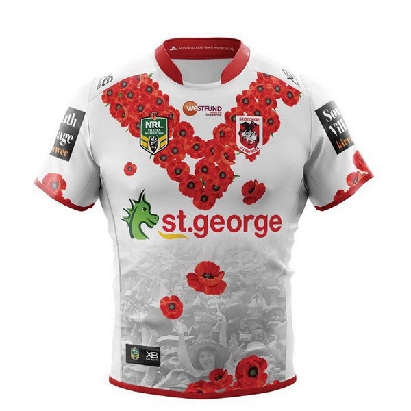 Tailandia Camiseta St.George Illawarra Dragons 2018 Blanco